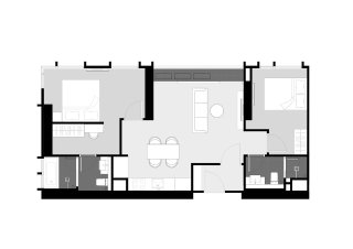 Property floor plan, 3 bedrooms in Park Origin Thonglor No. 11036