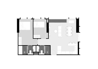 Condominium floor plan, 3 bedrooms in Park Origin Thonglor No. 11035